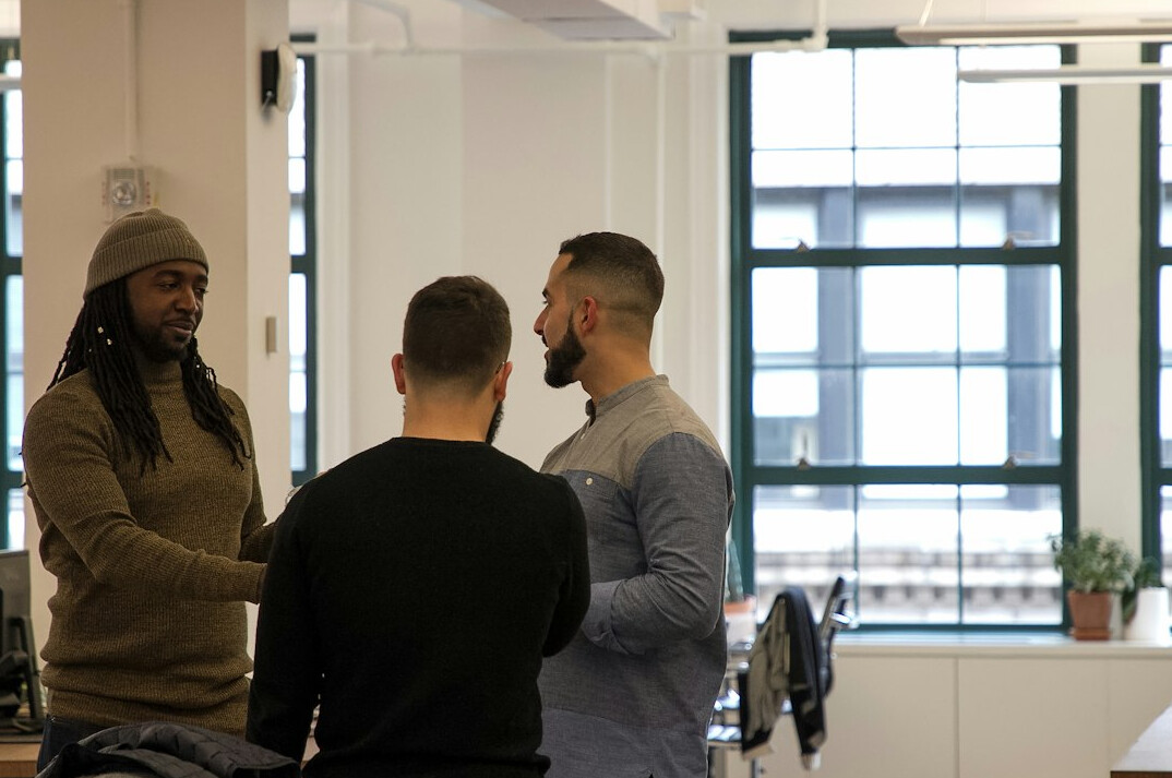 team building exercise in office